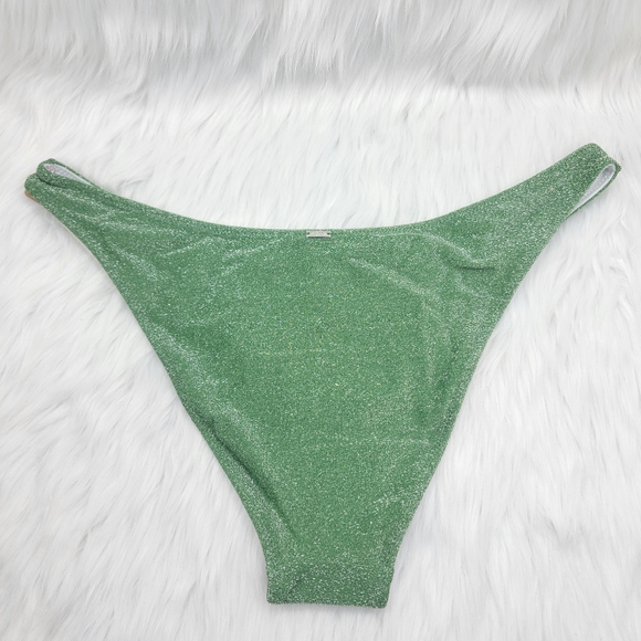 Pink Victoria's Secret shimmer brazilian bikini bottom. - Picture 5 of 10